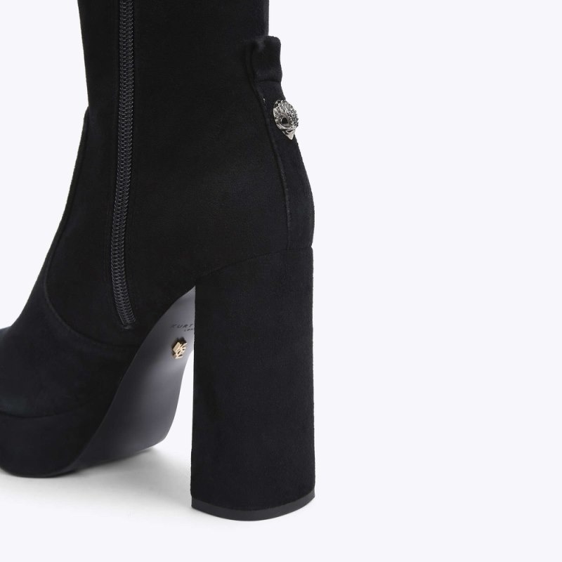 Kurt Geiger Pierra Platforma Over The Knee Negrii | VPSF8096