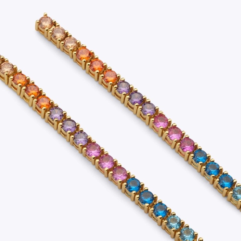Kurt Geiger Rainbow Linear Earrings Colorati | JNPM5282