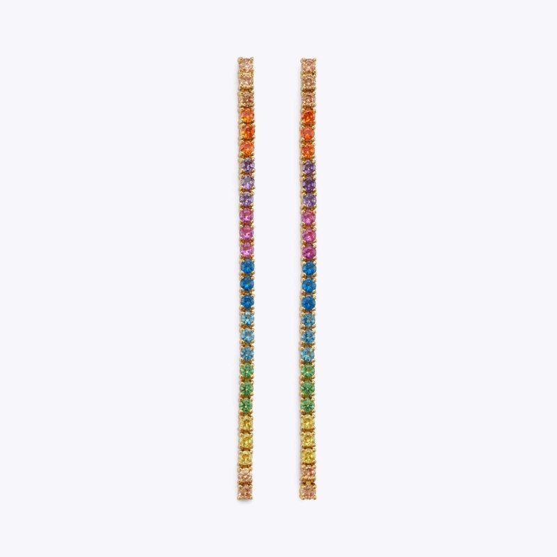 Kurt Geiger Rainbow Linear Earrings Colorati | JNPM5282