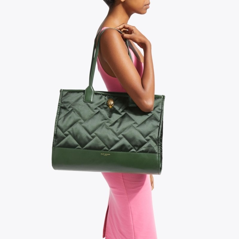 Kurt Geiger Recycled Square Verzi Inchis | KWUZ2888