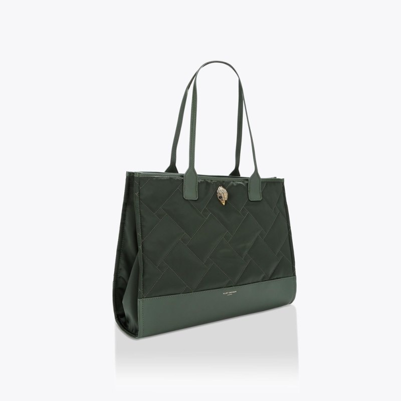Kurt Geiger Recycled Square Verzi Inchis | KWUZ2888