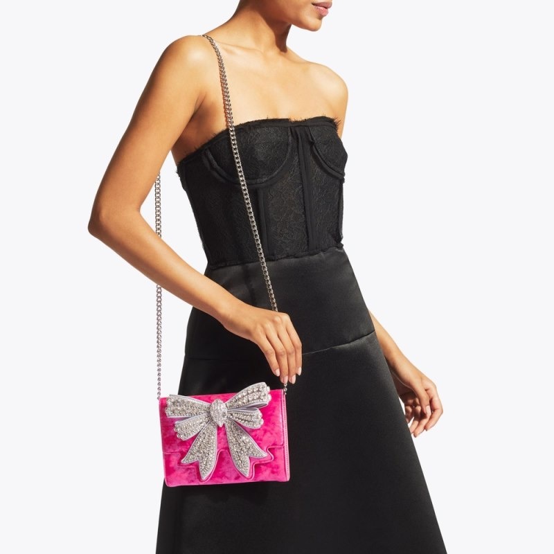 Kurt Geiger Shoreditch Bow Chain Wallet Roz | RGBP7320