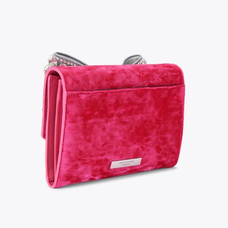 Kurt Geiger Shoreditch Bow Chain Wallet Roz | RGBP7320