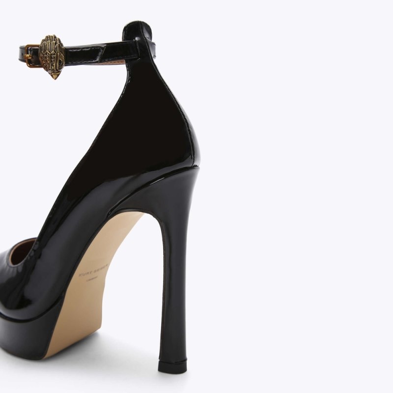 Kurt Geiger Shoreditch Platforma Court Negrii | XWEZ9600