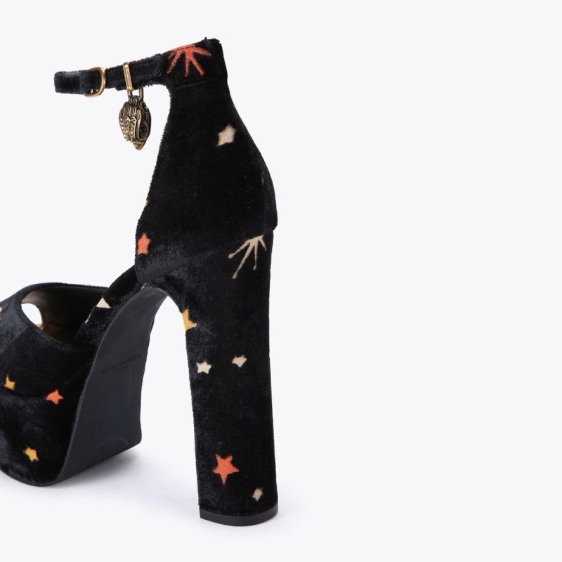 Kurt Geiger Shoreditch Platforma Heel Negrii | SHNS2590