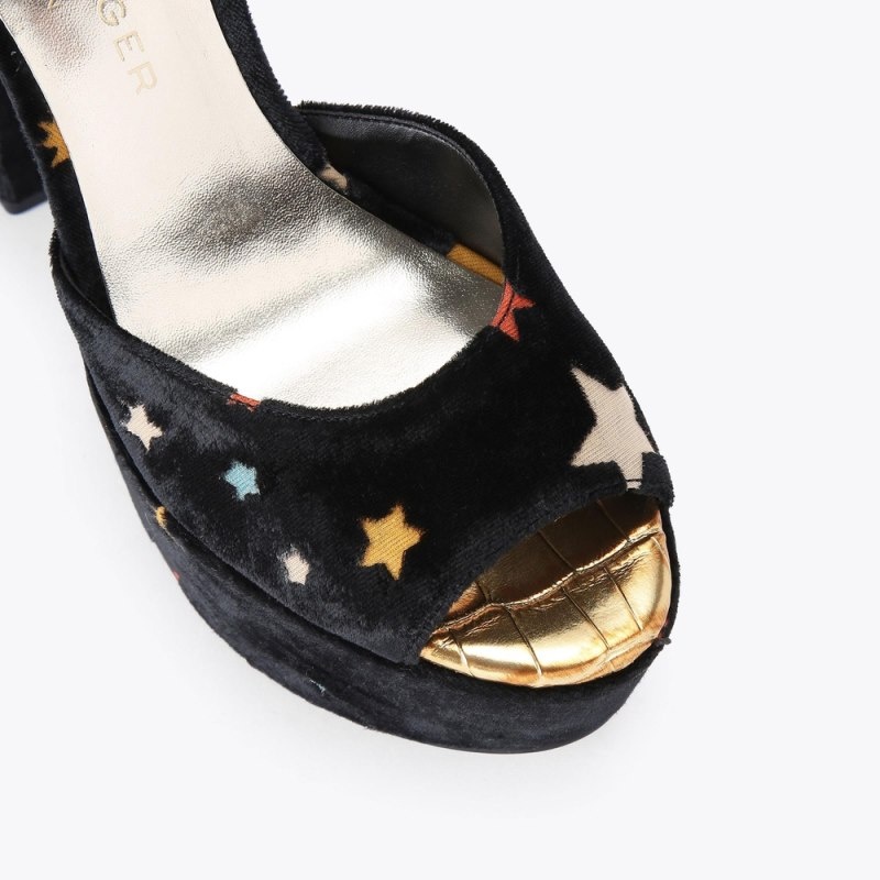 Kurt Geiger Shoreditch Platforma Heel Negrii | SHNS2590