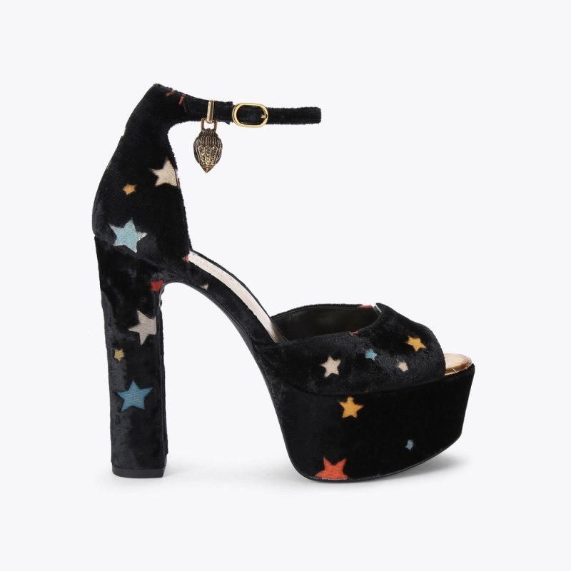 Kurt Geiger Shoreditch Platforma Heel Negrii | SHNS2590