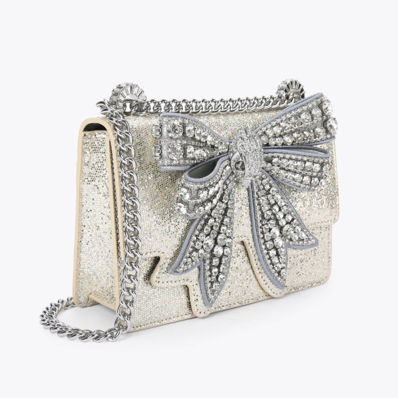 Kurt Geiger Small Bow Shoreditch Argintii | WVDG6952