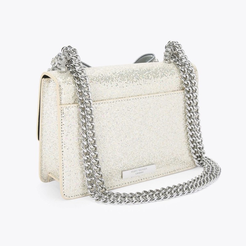 Kurt Geiger Small Bow Shoreditch Argintii | WVDG6952