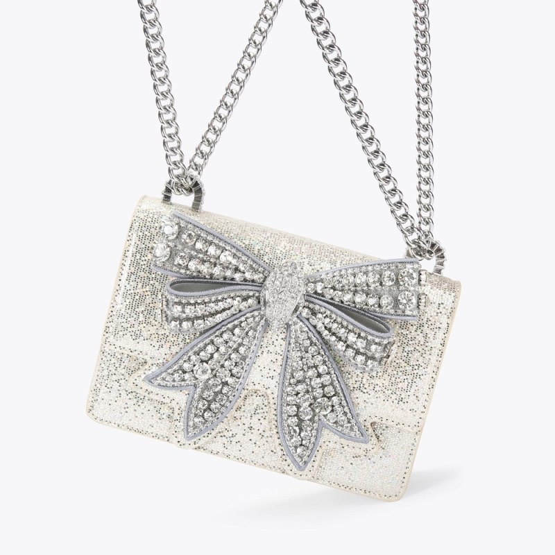 Kurt Geiger Small Bow Shoreditch Argintii | WVDG6952