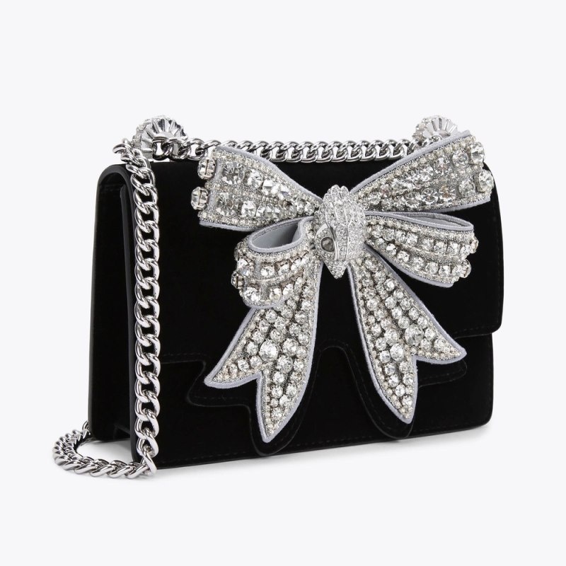 Kurt Geiger Small Bow Shoreditch Negrii Albi | RZZA6442