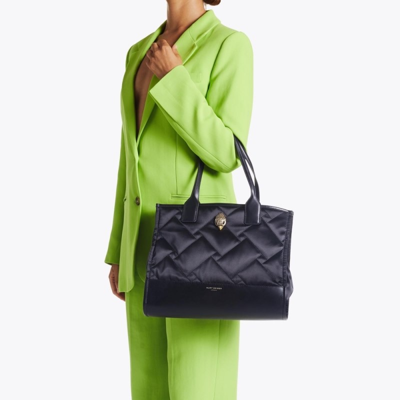 Kurt Geiger Small Recycled Square Shopper Negrii | JUOX6469
