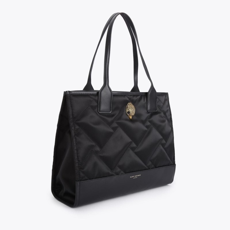 Kurt Geiger Small Recycled Square Shopper Negrii | JUOX6469