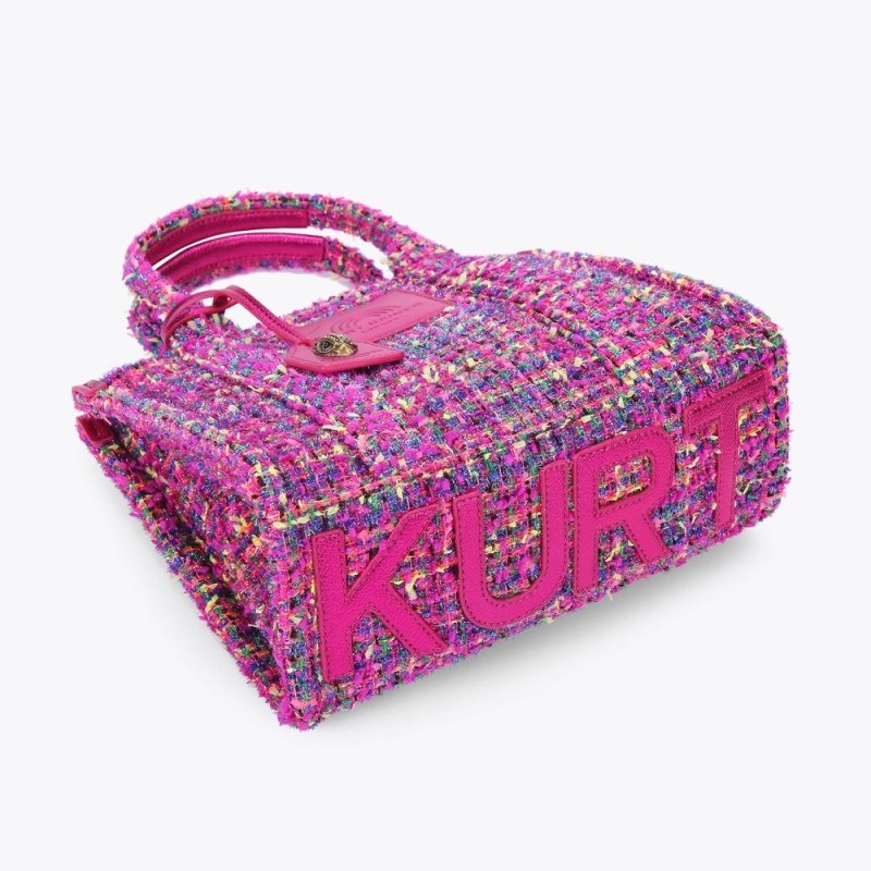 Kurt Geiger Small Tweed Southbank Fushia | KHOA6072
