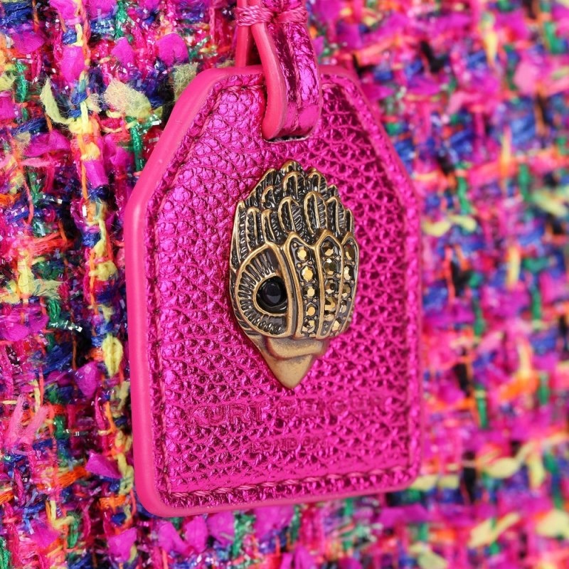 Kurt Geiger Small Tweed Southbank Fushia | SIXV2900