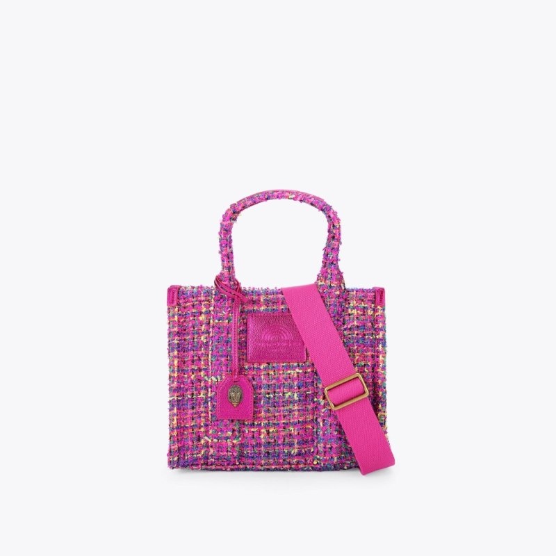 Kurt Geiger Small Tweed Southbank Fushia | SIXV2900