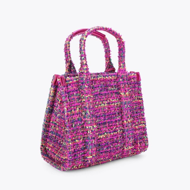 Kurt Geiger Small Tweed Southbank Fushia | CZYA7829