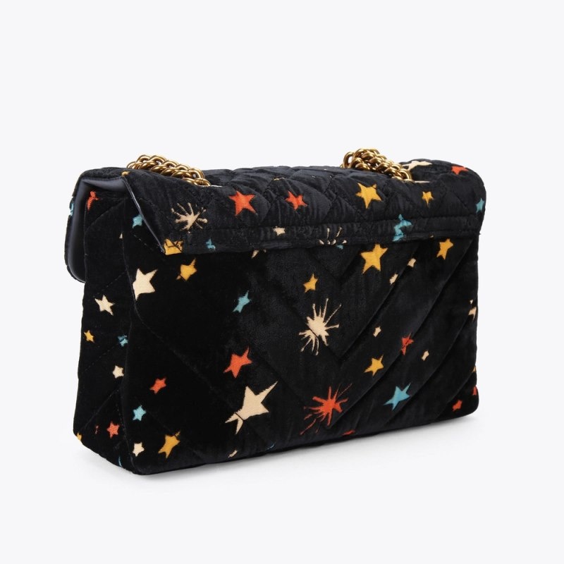 Kurt Geiger Velvet Kensington Negrii | FDEE3082
