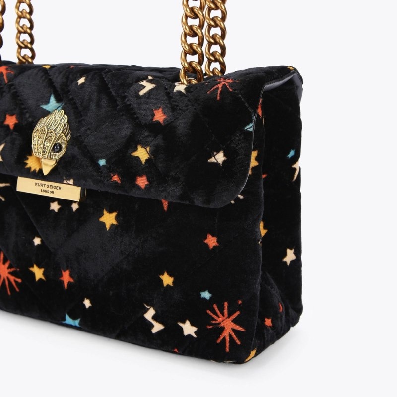 Kurt Geiger Velvet Kensington Negrii | FDEE3082