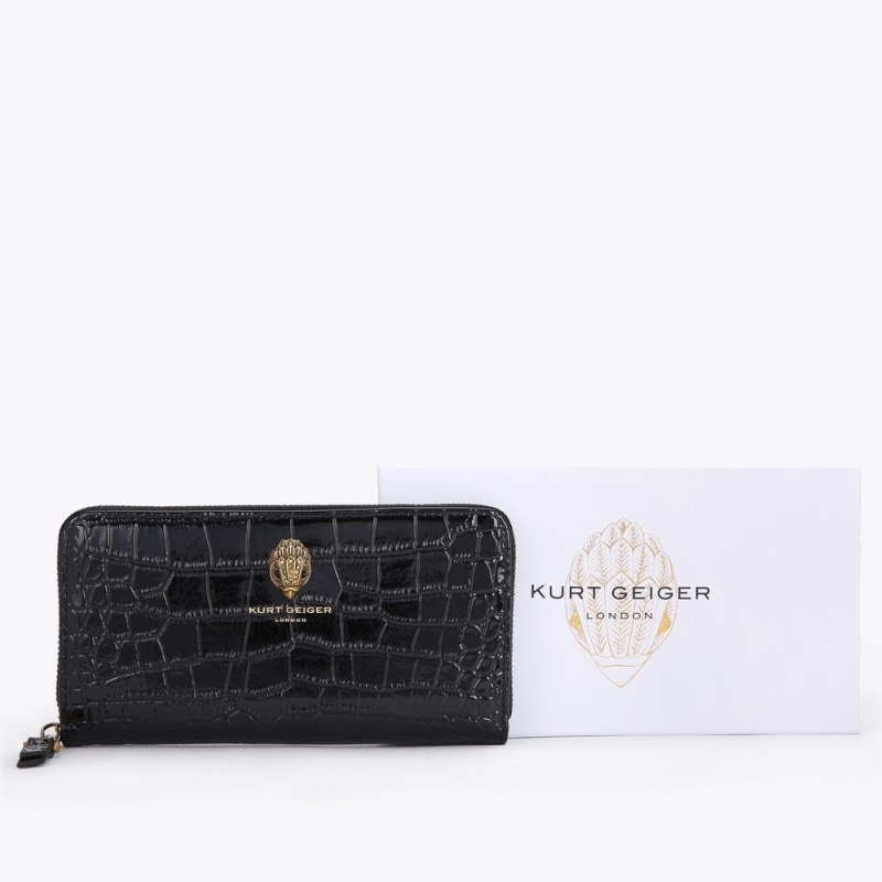 Kurt Geiger Zip Around Negrii | PEOT5462