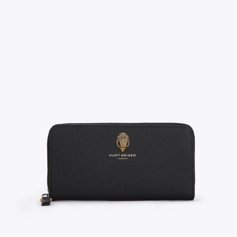 Kurt Geiger Zip Around Negrii | TEPF9930